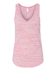 BELLA + CANVAS 8805 Women’s Flowy V-Neck Tank – Red Marble