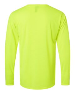 Gildan 42400 Unisex Performance® Long Sleeve T-Shirt – Safety Green (back)