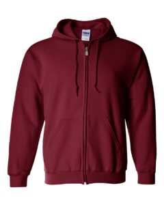 Gildan 18600 Unisex Heavy Blend™ Full-Zip Hooded Sweatshirt – Cardinal Red