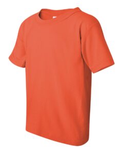 Gildan 5000B Youth Heavy Cotton™ T-Shirt – Coral Silk (side)