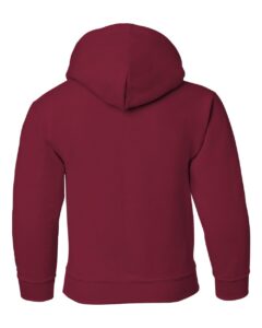Gildan 18500B Youth Heavy Blend™ Hooded Sweatshirt – Cardinal Red (back)