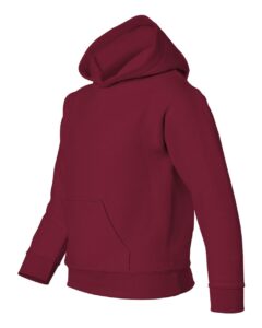 Gildan 18500B Youth Heavy Blend™ Hooded Sweatshirt – Cardinal Red (side)