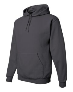 JERZEES 996MR Unisex NuBlend® Hooded Sweatshirt – Charcoal Grey (side)