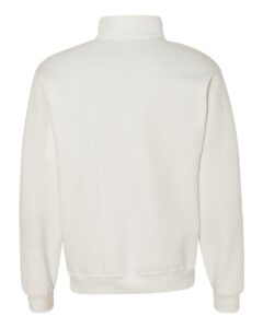 JERZEES 995MR Unisex Nublend® Cadet Collar Quarter-Zip Sweatshirt – White (back)