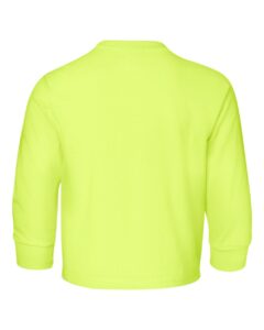 JERZEES 29BLR Youth Dri-Power® Long Sleeve 50/50 T-Shirt – Safety Green (back)