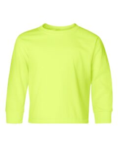 JERZEES 29BLR Youth Dri-Power® Long Sleeve 50/50 T-Shirt – Safety Green