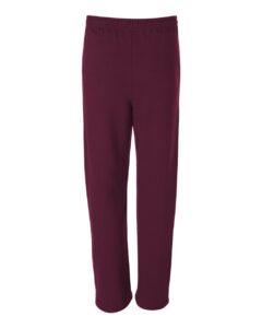 JERZEES 974MPR Unisex NuBlend® Open-Bottom Sweatpants with Pockets – Maroon (back)