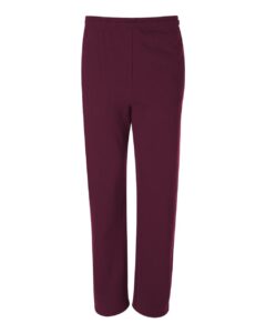 JERZEES 974MPR Unisex NuBlend® Open-Bottom Sweatpants with Pockets – Maroon
