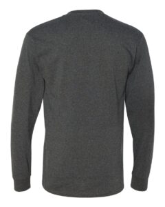 JERZEES 29LSR Unisex Dri-Power® Long Sleeve 50/50 T-Shirt – Black Heather (back)