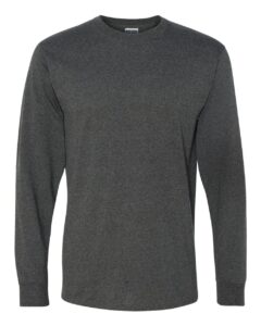 JERZEES 29LSR Unisex Dri-Power® Long Sleeve 50/50 T-Shirt – Black Heather