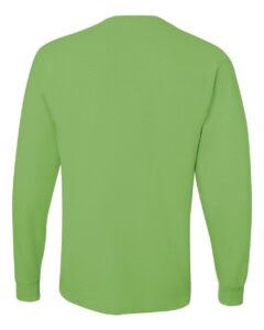 JERZEES 29LSR Unisex Dri-Power® Long Sleeve 50/50 T-Shirt – Kiwi (back)