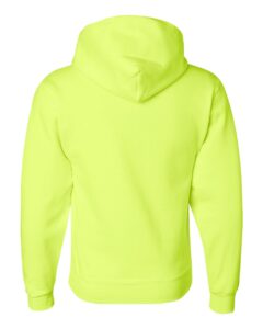 JERZEES 4997MR Unisex Super Sweats NuBlend® Hooded Sweatshirt – Safety Green (back)