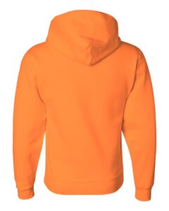 JERZEES 4997MR Unisex Super Sweats NuBlend® Hooded Sweatshirt – Safety Orange (back)
