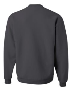 JERZEES 562MR Unisex NuBlend® Crewneck Sweatshirt – Charcoal Grey (back)