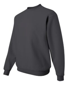 JERZEES 562MR Unisex NuBlend® Crewneck Sweatshirt – Charcoal Grey (side)