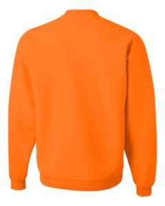 JERZEES 562MR Unisex NuBlend® Crewneck Sweatshirt – Safety Orange (back)