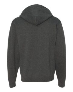 JERZEES 993MR Unisex NuBlend® Full-Zip Hooded Sweatshirt – Black Heather (back)