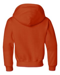 JERZEES 996YR Youth NuBlend® Hooded Sweatshirt – Burnt Orange (back)