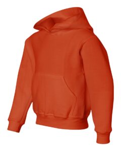 JERZEES 996YR Youth NuBlend® Hooded Sweatshirt – Burnt Orange (side)