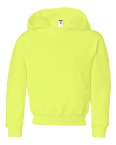 JERZEES 996YR Youth NuBlend® Hooded Sweatshirt – Safety Green