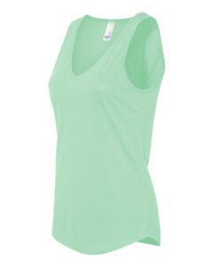 BELLA + CANVAS 8805 Women’s Flowy V-Neck Tank – Mint (side)