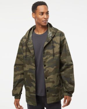 Independent Trading Co. EXP95NB Men’s Water-Resistant Hooded Windbreaker