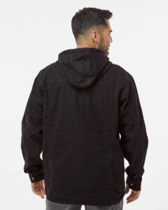 DRI DUCK 5090 Men’s Laredo Boulder Cloth™ Canvas Jacket with Thermal Lining – Black (on model back)