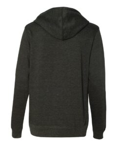 Independent Trading Co. SS650 Women’s Junior Fit Heavenly Fleece Lightweight Hooded Sweatshirt – Charcoal Heather (back)
