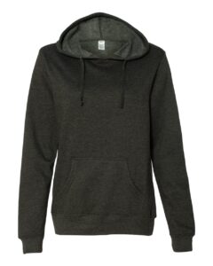 Independent Trading Co. SS650 Women’s Junior Fit Heavenly Fleece Lightweight Hooded Sweatshirt – Charcoal Heather