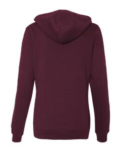 Independent Trading Co. SS650 Women’s Junior Fit Heavenly Fleece Lightweight Hooded Sweatshirt – Light Blackberry (back)