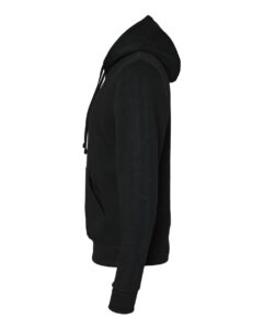 J. America 8620 Men’s Cloud Fleece Hooded Sweatshirt – Black (side)