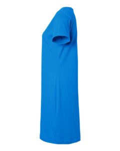 LAT 3522 Women’s Fine Jersey V-Neck Coverup – Cobalt (side)