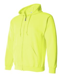 Gildan 18600 Unisex Heavy Blend™ Full-Zip Hooded Sweatshirt – Safety Green (side)
