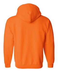 Gildan 18600 Unisex Heavy Blend™ Full-Zip Hooded Sweatshirt – Safety Orange (back)