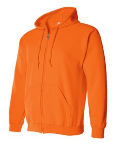 Gildan 18600 Unisex Heavy Blend™ Full-Zip Hooded Sweatshirt – Safety Orange (side)