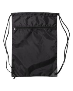 Liberty Bags 8888 Zippered Drawstring Backpack – Black