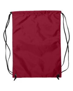 Liberty Bags 8888 Zippered Drawstring Backpack – Red (back)