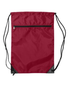 Liberty Bags 8888 Zippered Drawstring Backpack – Red