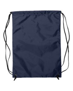 Liberty Bags 8888 Zippered Drawstring Backpack – Navy (back)