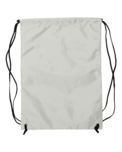 Liberty Bags 8888 Zippered Drawstring Backpack – White (back)