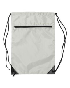 Liberty Bags 8888 Zippered Drawstring Backpack – White