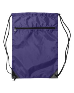 Liberty Bags 8888 Zippered Drawstring Backpack – Purple