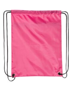 Liberty Bags 8888 Zippered Drawstring Backpack – Hot Pink (back)