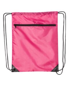 Liberty Bags 8888 Zippered Drawstring Backpack – Hot Pink