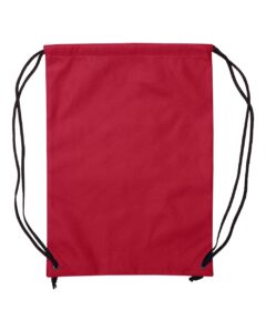 Liberty Bags A136 Non-Woven Drawstring Backpack – Red (back)