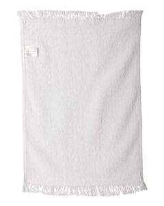 Carmel Towel Company C1118 Fringed Towel – White (back)