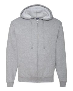 JERZEES 993MR Unisex NuBlend® Full-Zip Hooded Sweatshirt – Athletic Heather