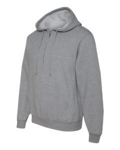 JERZEES 993MR Unisex NuBlend® Full-Zip Hooded Sweatshirt – Athletic Heather (side)