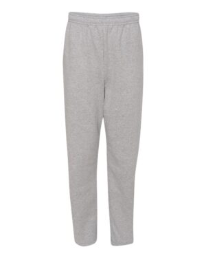 JERZEES 974MPR Unisex NuBlend® Open-Bottom Sweatpants with Pockets – Athletic Heather