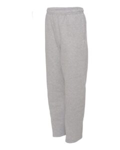 JERZEES 974MPR Unisex NuBlend® Open-Bottom Sweatpants with Pockets – Athletic Heather (side)